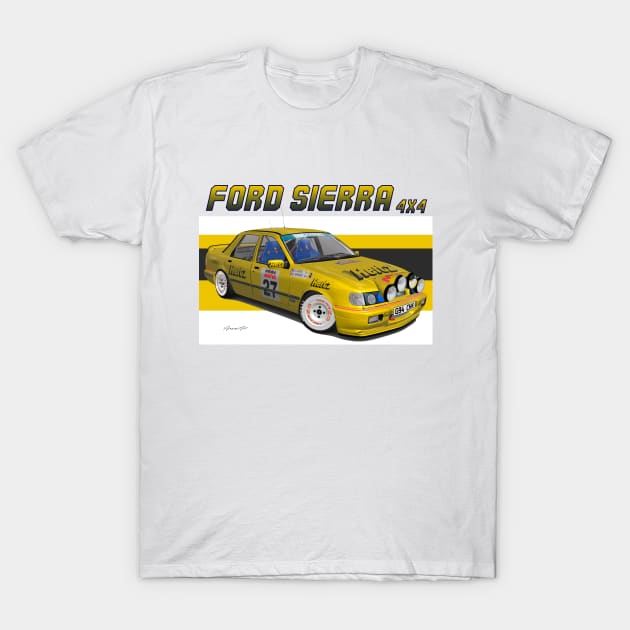 GrA Ford Sierra Sapphire RS Cosworth 4X4 T-Shirt by PjesusArt